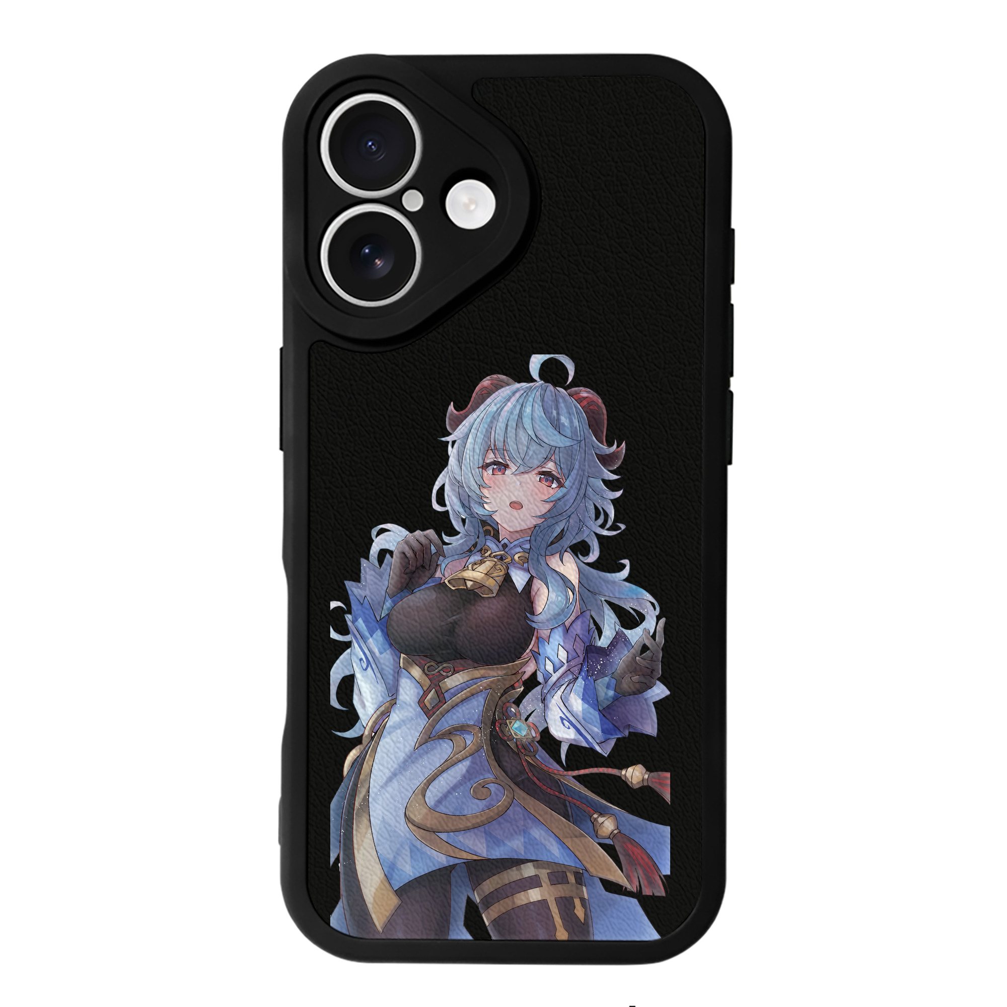 げんし神 甘雨 かんう genshin Ganyu 【iPhone 16シリーズ対応】シリコンスマホケース（レザー調） 材質：シリコン